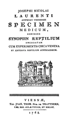 LAURENTI, Josephus Nicholaus (1735 – 1805)