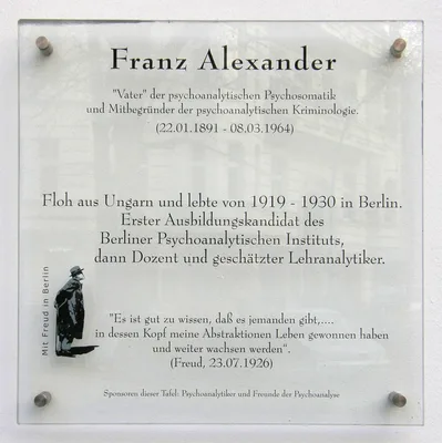 ALEXANDER, Franz Gabriel (1891 – 1964)